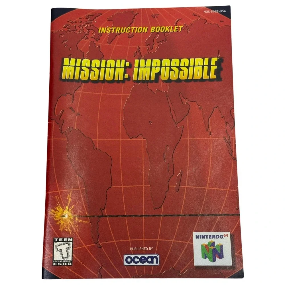 Mission Impossible Nintendo 64 N64 Instruction Booklet Manual Only NUS-NMIE-USA